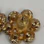 Designer Swarovski Gold-Tone Multicolor Crystal Cut Stone Stud Earrings image number 4