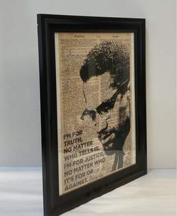 Malcolm X Quote Portrait Poster Pop Art Framed alternative image