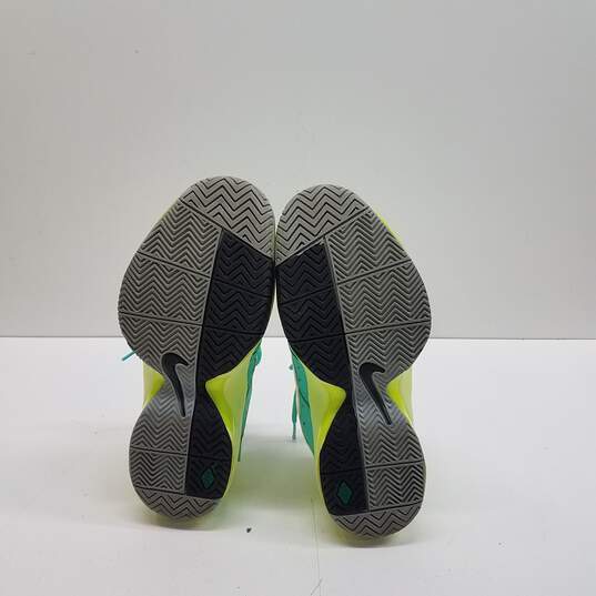 Nike Women's Air Cage Court Tennis Shoes Turquoise/Volt Size 7 image number 5