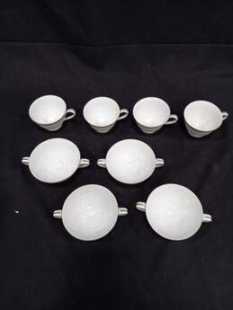 Bundle of 8 White Noritake China Cups alternative image
