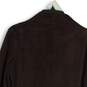 NWT Womens Brown Long Sleeve Notch Lapel Button Front Jacket Size M image number 4