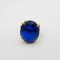 Kate Spade - New York Gold Tone Faceted Blue Stone Oval Statement Ring Sz 5 1/2 20.9g image number 1