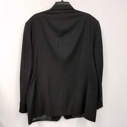 Mens Black Notch Collar Long Sleeve Pockets Single Breasted Blazer Size 46R alternative image
