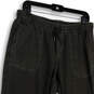 Womens Gray Flat Front Elastic Waist Pockets Drawstring Jogger Pants Size 8 image number 3