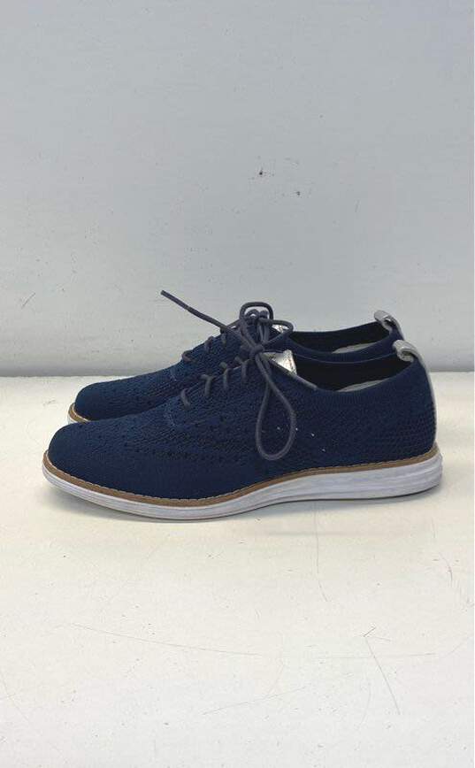 Cole Haan Knit OG Grand Knit Navy Blue Wingtip Oxford Shoes Women's Size 5.5 B image number 3