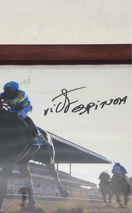 Framed & Signed 8" x 10" Photo of Horse Racing Jockey Victor Espinoza alternative image