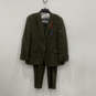 NWT Mens Green Notch Lapel Blazer And Pant Two Piece Suit Set Size 48 image number 1