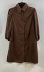 NWT 7 For All Mankind Womens Brown Long Sleeve Button Front Shirt Dress Size M image number 1