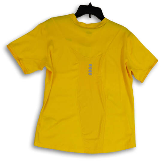 NWT Womens Yellow Crew Neck Short Sleeve Pullover T-Shirt Size 16-18 image number 4