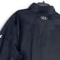 Mens Black Long Sleeve Mock Neck Quarter Zip Pullover Jacket Size 4XL image number 3