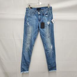 NWT Flying Monkey WM's Ankle Distressed Denim Blue Jeans Size 27 x 26