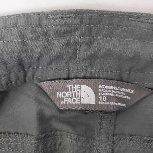 The North Face 100% Nylon Gray Hiking w Drawstring Pants Size 10 image number 3
