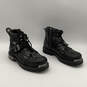 Mens Brake Buckle 91684 Black Studded Round Toe Motorcycle Boots Size 12 image number 4