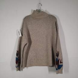 Womens Mock Neck Long Sleeve 1/4 Zip Pullover Sweater Size XL alternative image
