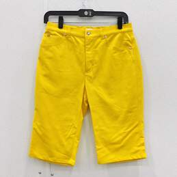Escada Bright Yellow Long Shorts Women's Size 36