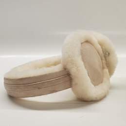 UGG Wired Classic Sheepskin Earmuffs Headphones IOB Sand Color - Powers On No Cord Included alternative image