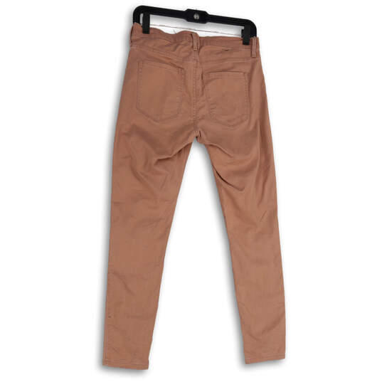 Womens Pink Denim Medium Wash 5 Pocket Design Skinny Jeans Size 2/26 image number 2