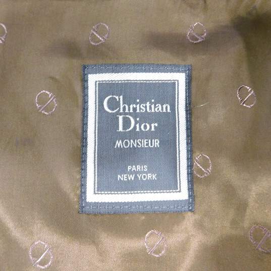 Christian Dior Monsieur Beige Plain Front Button Center Vent with Removable Zipper Liner Men's Trench Coat Size 42L with COA image number 5