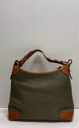 Dooney & Bourke Olive Green Leather Hobo Tote Bag alternative image
