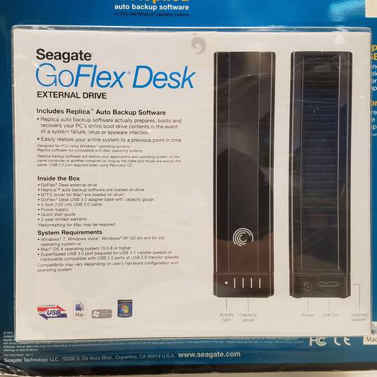 Seagate GoFlex Desk Externa Drive With Replica Auto Backup Software 2TB image number 6