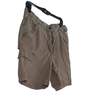 Mens Beige Medium Wash Pockets Casual Cargo Shorts Size 34 image number 3