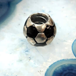 Designer Pandora S925 ALE Sterling Silver Black Soccer Ball Beaded Charm alternative image