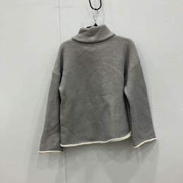 Womens Gray Long Sleeve Turtleneck Pullover Sweater Size Large alternative image
