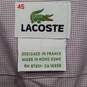 Lacoste Men's Purple Micro Check Button Up Dress Shirt Size 45 image number 4