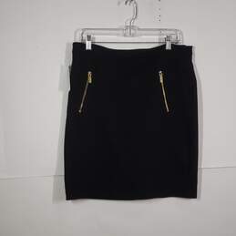 Womens Flat Front Side Zip Knee Length Straight & Pencil Skirt Size 12