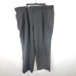 Van Heusen Men Black Big & Tall Dress Pants Sz 46x30 NWT