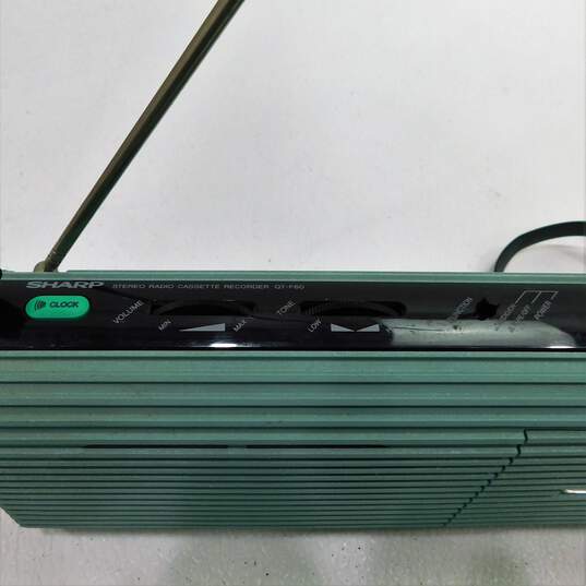 Sharp QT-F60 Blue Cassette BoomBox AM/FM Radio image number 4