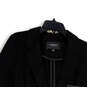 NWT Womens Black Long Sleeve Collared Pockets One Button Blazer Size Small image number 2
