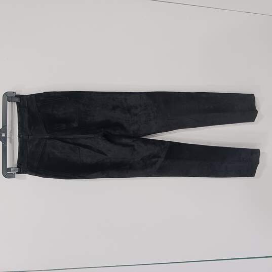 Women's Black Suede Pants Size 2 image number 2