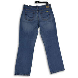 Womens Blue Denim Medium Wash 5-Pocket Design Straight Leg Jeans Size 14M alternative image