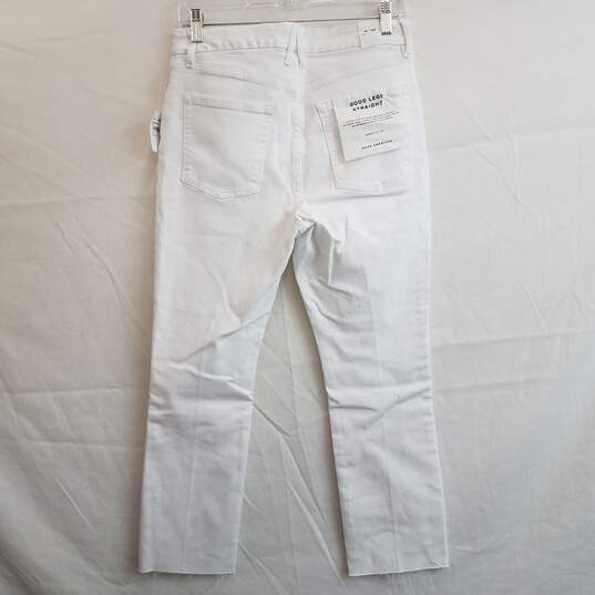 Good American white high rise straight leg stretch jeans women's 10 image number 3