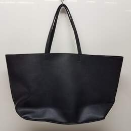 Victoria Secret Tote Bag Black Faux Leather Overnight Travel Large alternative image