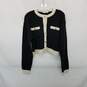 Merige Black & White Knit Cropped Cardigan Sweater WM Size S image number 1