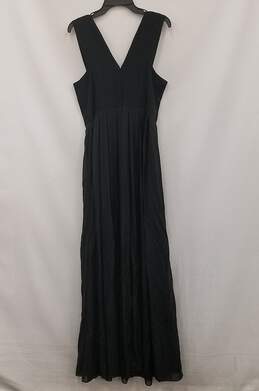 NWT Womens Black Beaded Sleeveless V-Neck Back Zip Ball Gown Dress Size 10 alternative image