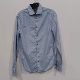 H&M Slim Fit Blue Long Sleeve Button Up Shirt Size S