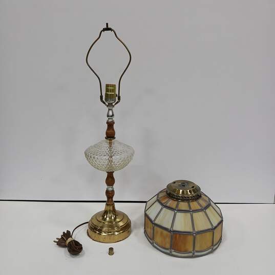 Vintage Stained Glass Table Lamp image number 3