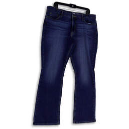 NWT Womens Blue Medium Wash Pockets Regular Fit Denim Bootcut Jeans 18M