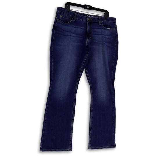NWT Womens Blue Medium Wash Pockets Regular Fit Denim Bootcut Jeans 18M image number 1