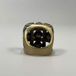 Designer Heidi Daus Gold-Tone Multicolor Crystal Tic Tac Toe Boho Ring alternative image