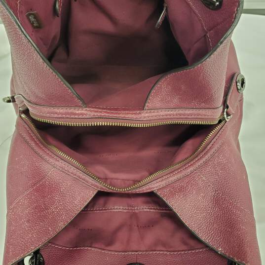 COACH 36855 Edie Plum Purple Leather Hobo Tote Bag image number 5