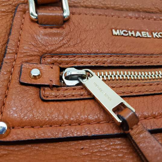 Buy the Michael by Michael Kors Orange Leather Crossbody Purse