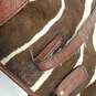 Valentino Zebra Hide Brown & Cream Tote Bag Authenticated image number 8