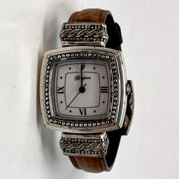 Designer Brighton Waterford Brown Leather Strap Analog Quartz Wristwatch