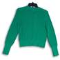 NWT J. Crew Womens Green Knitted Long Sleeve Button Front Cardigan Sweater M image number 2