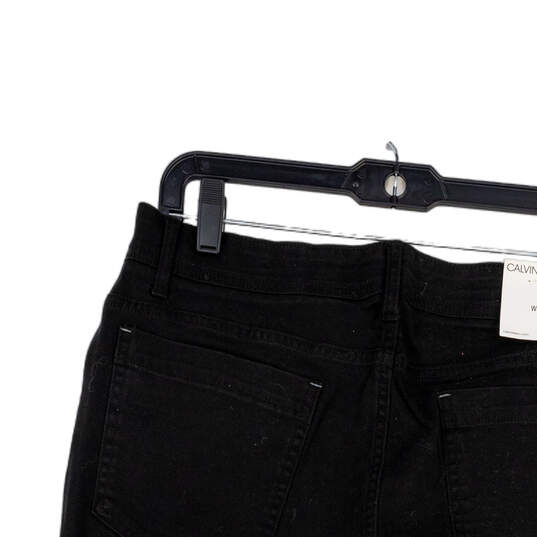 NWT Mens Black Denim Dark Wash Pockets Slim Fit Straight Jeans Size 32x30 image number 4