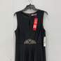 NWT Womens Black Missy Sleeveless Round Neck Jeweled Maxi Dress Size 14 image number 3